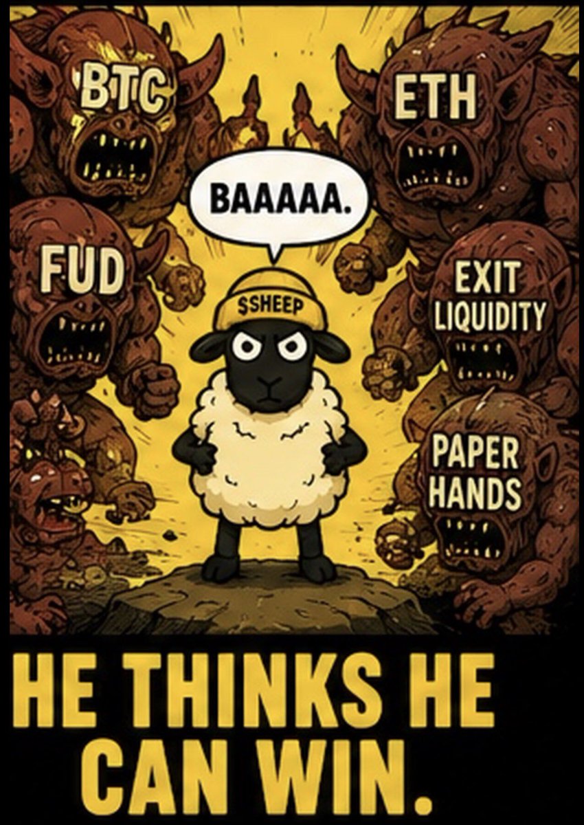 SheepCoin_CTO's tweet photo. Everyone including @Dior100x: “STOP SHILLING!”

Sheep: “But you already hold it.”

Everyone: “…BAAAAAAA.” 🐑 https://t.co/Y3CoJECYXb