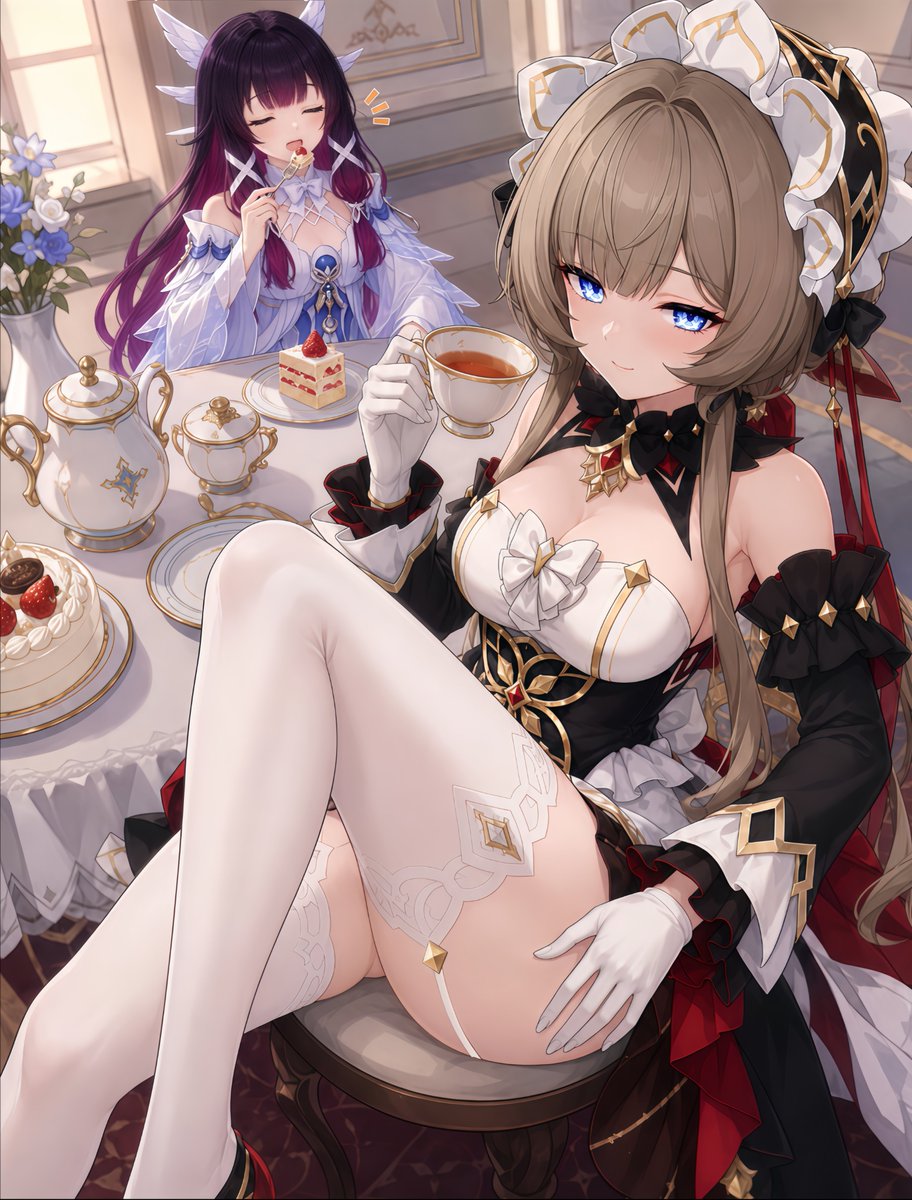 Cerydra_323's tweet photo. Hora del té con Sandrone ☕️🖤

#Sandrone #GenshinImpact #原神 #サンドローネ #Genshin #Genshinfanart https://t.co/6cdloUjI1a