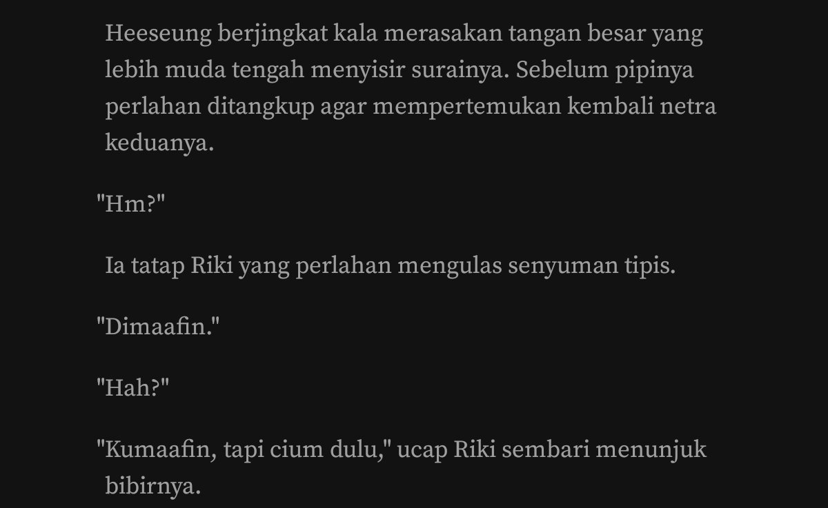 sajaksamasta's tweet photo. Sorry ー Heereun Canon Au🔞 (Part 9)
Written by Raya

Setelah tak bertukar sapa usai konflik yang sempat ditinggalkan, pada akhirnya Hee mulai memberanikan diri untuk kembali meminta maaf pada enam kekasihnya. Akankah usahanya berhasil? 

(Narration pair! Nikseung) https://t.co/ht2XTO2LrB