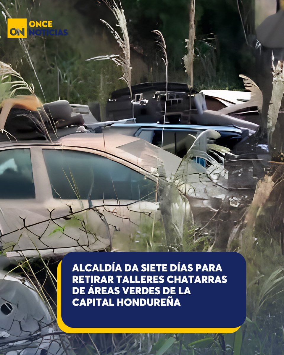 canal11hn's tweet photo. 🚨 La Alcaldía da 7 días para retirar chatarra y estructuras de áreas verdes. De incumplir, habrá retiro y estas más serán las consecuencias.
https://t.co/VwGw6ddX1h
#AMDC #Recuperación #Honduras #ÁreasVerdes #EspaciosPúblicos #Chatarras https://t.co/rJMgfYI87f