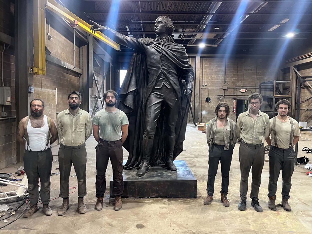 AtelierMissor_'s tweet photo. Very honored to have built the bronze statue of George Washington for the Freedom 250 Grand Prix in Washington, D.C.

America is incredible. https://t.co/K6ef3rI6uq