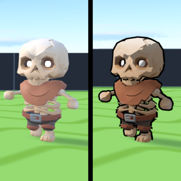 KiriArc_Games's tweet photo. Para los que se preguntan como se ven los objetos con el Toon Shader 3D en GDevelop 5.
El contorno y el sombreado por bandas cambian totalmente el diseño.
Izquierda: sin extensión. Derecha: con extensión.
#GDevelop #GameDev #IndieDev #GameDevelopment #ToonShader https://t.co/kqqWmHtQsR