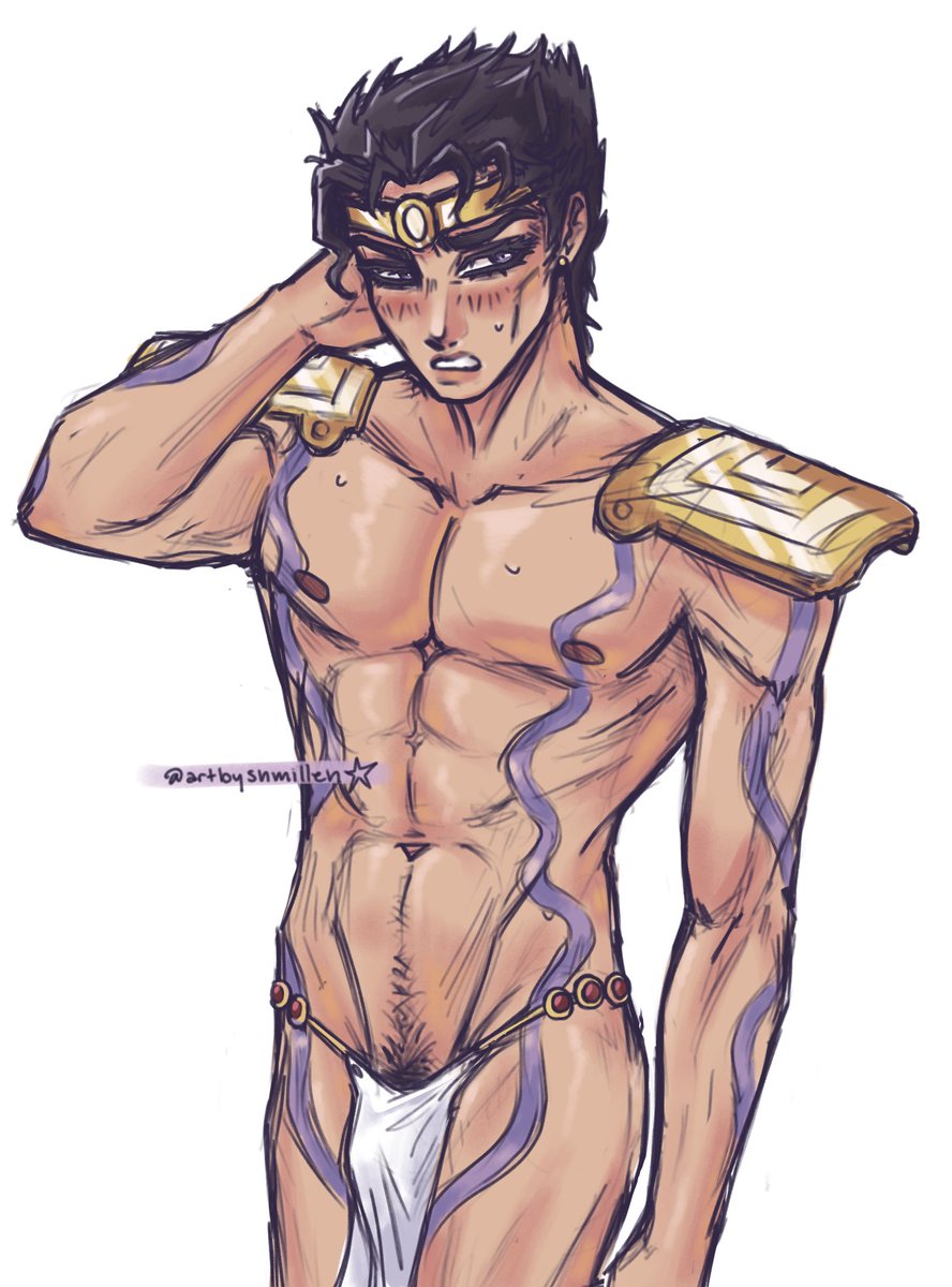 artbyshmilleh's tweet photo. if jotaro wore star platinums fit 😼 #jjba #jjbaart #jotaro https://t.co/mjw7zGyYa4