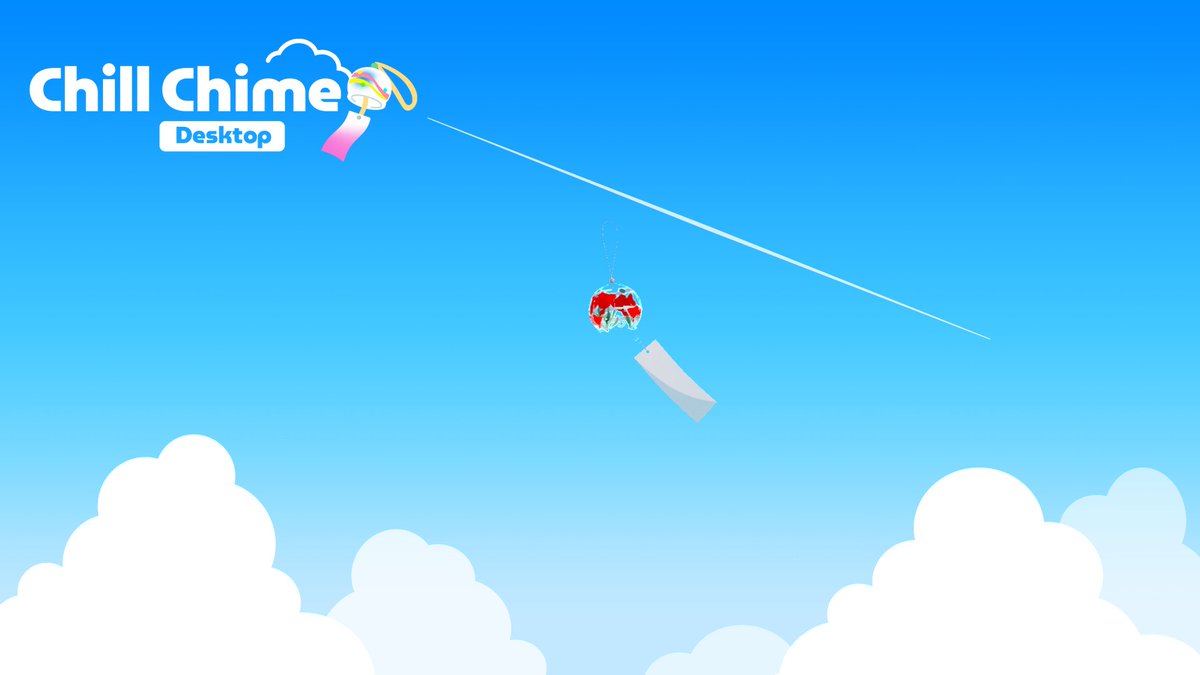 OKIBIGAMES's tweet photo. 🎐 Chill Chime Desktop has passed Steam review!!

It’s finally ready for release.

A free desktop app that brings Japanese wind chimes and the sounds of summer to your PC.

And today is August 24th.

Japanese summer is almost over…!

So I’m getting everything ready for launch!

#ChillChimeDesktop #indiegame