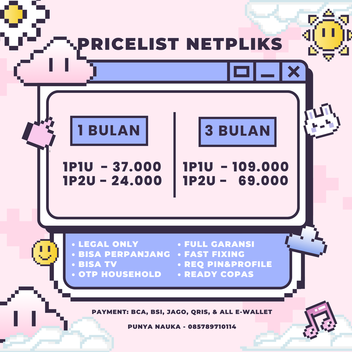 ideontity's tweet photo. haloo aku wts apk premium murah 🐝

netflix youtube canva viu apple music hbo go iqiyi disney capcut wetv amazon prime vidio loklok youku🐝

ORDER KE WA DI BIO

#zonauang #bealanja aa24 https://t.co/0SvzMbkwIw