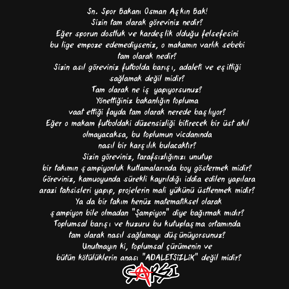 KingcArsi's tweet photo. Sn. Osman Aşkın Bak!
Sizin tam olarak işiniz nedir? Sadece Beşiktaş camiasına değil, haksızlığa uğramış bütün futbol takımlarının taraftarları için bir açıklama yapmanızı bekliyoruz! 👇@OA_BAK @gencliksporbak https://t.co/mVxrx5r9c8