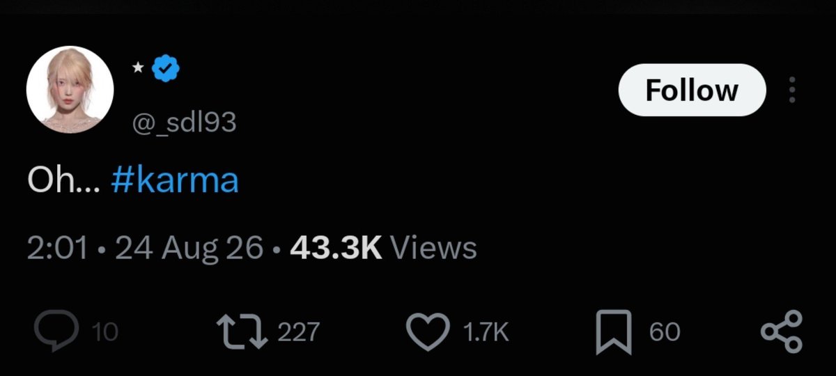 daustray's tweet photo. just like you deleted your tweet after realising that the karma got reversed because our idol took action and got educated within hours while yours is still ignoring you https://t.co/X3neZyCyxq