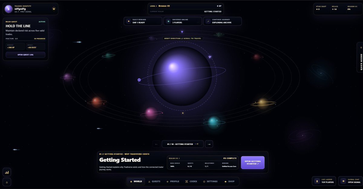 TradiverseAI's tweet photo. Opening up premium access to Tradiverse's Discord — $4.99/month.

What's included:

- Early access to new features, including AI analysis and psychology tools
- Free cosmetics and unlocks you'd otherwise have to grind or pay for
- Real dev updates and behind-the-scenes progress
- Priority consideration for beta testing
- Direct input on what we build next

This is for people who want to help shape Tradiverse, not just use it once it's finished.