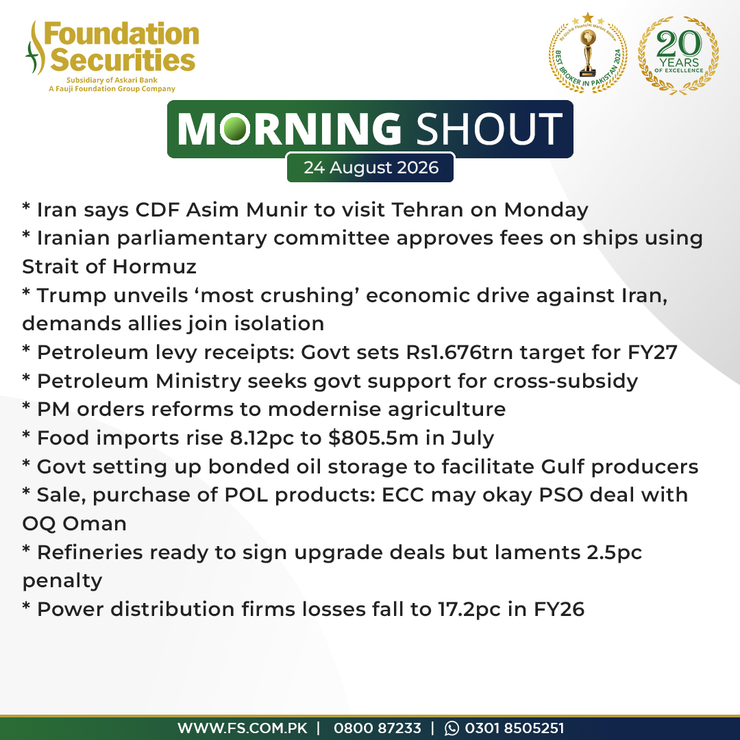 Foundation_Sec's tweet photo. π’ Foundation Alerts: The Morning Shout
Stay connected with us:
π Open a Digital Account today: https://t.co/jxN4wwEUsP
π Website: https://t.co/Ud9HjcKSEa
π Helpline: 0800-87233
π¬ WhatsApp Support: https://t.co/e1PBltxhsn
#MorningNews #StayInformed #FoundationSecurities https://t.co/e9KB0MgO7Q