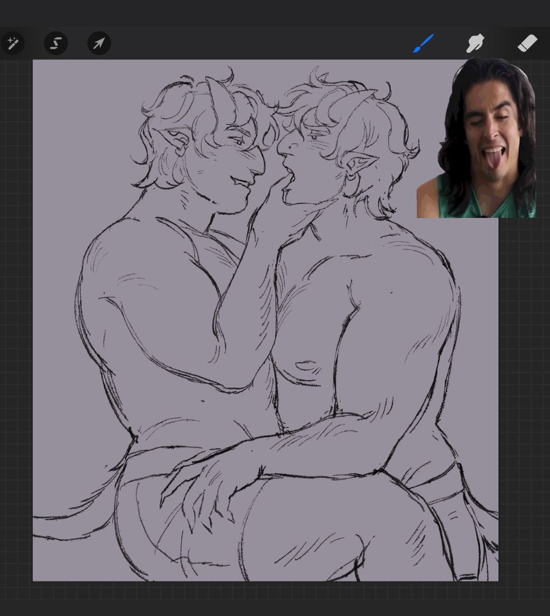 0keinate0's tweet photo. Umm Dez x Dez (?) #0keisocs 

dont think bout it too much silly drawing idea https://t.co/S4jzmQUcqx