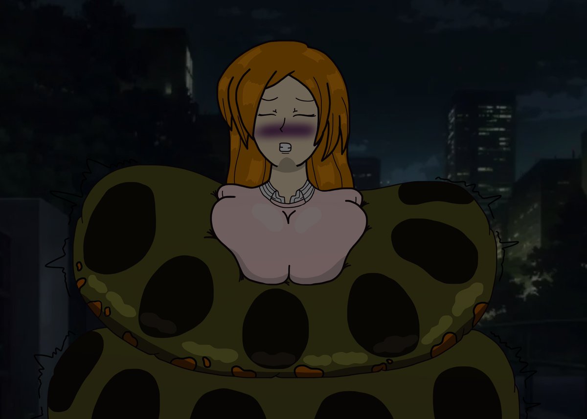 FemFataleLover's tweet photo. - Nighttime Crush
---------
While heading back home after shopping in Karakura, Orhime takes a wrong turn and an escaped Anaconda attacks her, coiling and crushing the girl with it's immense strength.

Orhime belongs to Bleach https://t.co/bUONo8b8v6