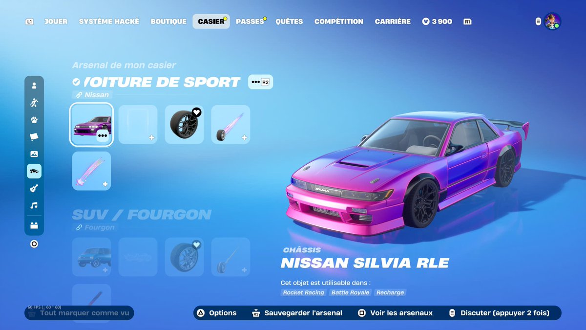 ruusheur's tweet photo. Hi @EpicGames @FortniteStatus @Fortnite I have a bug in Fortnite: my new Nissan car is equipped in my locker, but it doesn't transform in-game. Please fix this! https://t.co/OHIofTXQmL