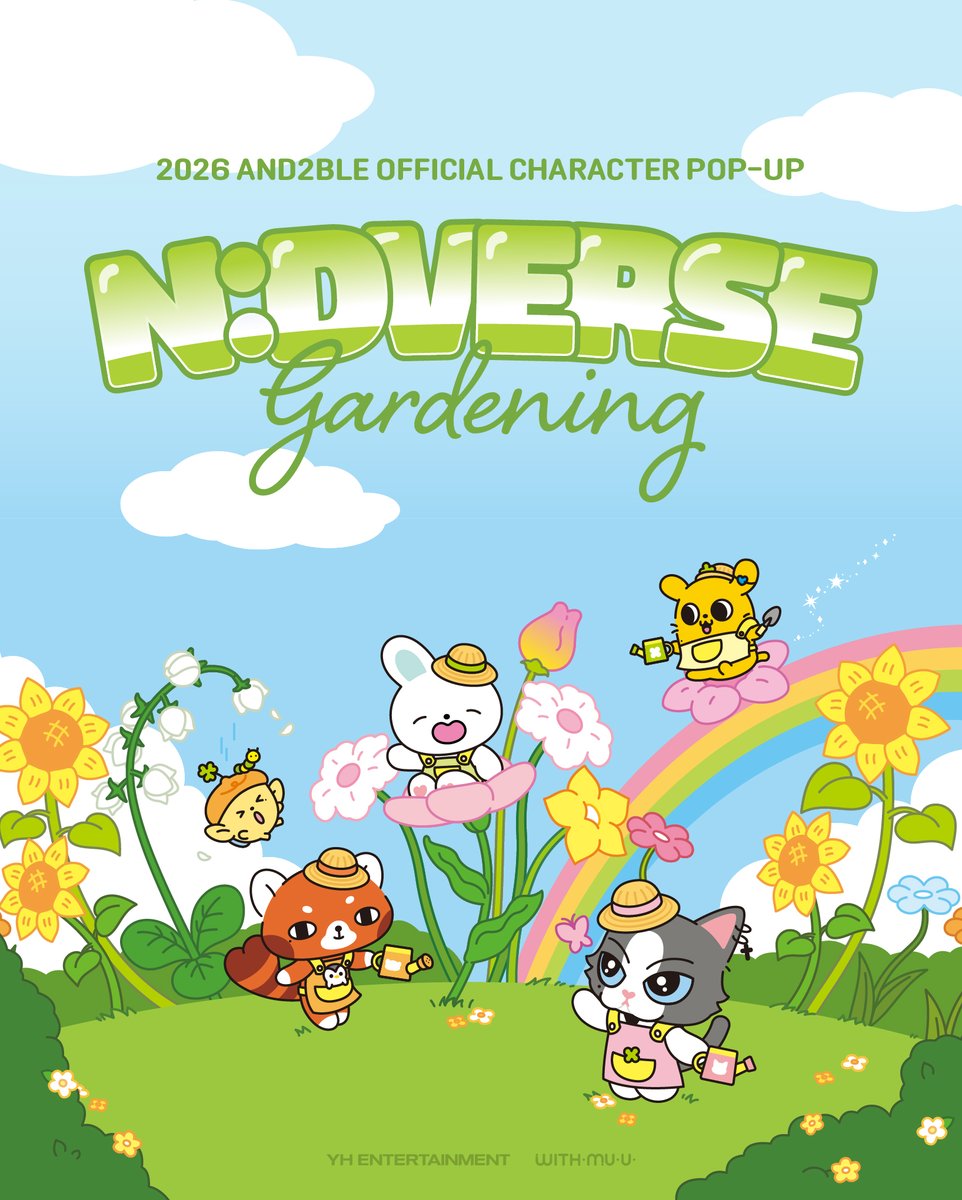 Withmuu_twt's tweet photo. [📢] 2026 AND2BLE OFFICIAL CHARACTER POP-UP [N:DVERSE GARDENING] 안내

📅 9/3(목) ~ 9/13(일)
🕘 매일 10:30 ~ 22:00 (KST)
📍 잠실 롯데월드몰 1F 아트리움

✨MD REWARD EVENT✨
- 사전예약자 한정 1인 1회, 미니 엘홀더 증정
- 5개의 스탬프 모두 획득 시, N:DVERSE ID 카드 5종 중 1종 랜덤 증정
- MD 5만원 이상 구매 시, 포토카드 5종 중 1종 랜덤 증정

📌 품목별, 옵션별 1인 3개까지 구매 가능합니다.

✅ 자세한 사항은 공지 이미지를 통해 확인해 주세요!

#AND2BLE #앤더블
#NDVERSE #앤버스 
#NDVERSE_GARDENING 
#NDVERSE_POPUP