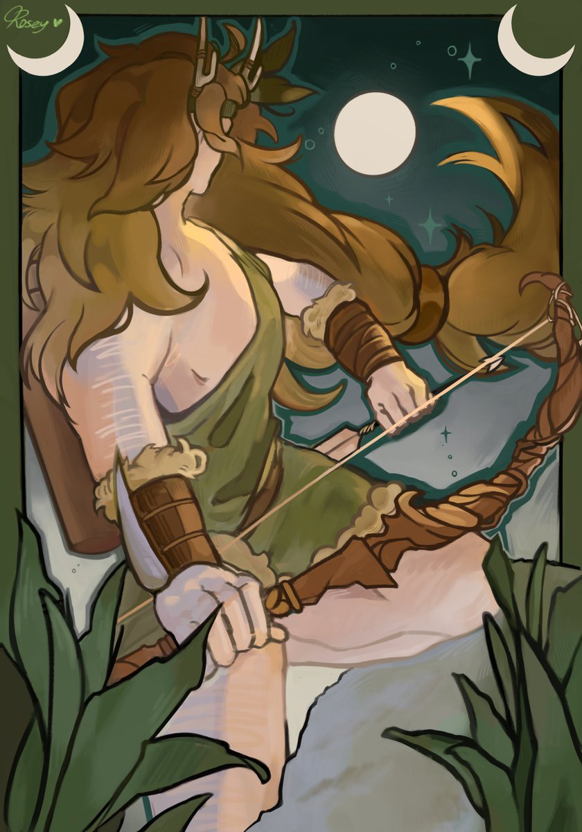 Not_Rosey_'s tweet photo. 🌕🏹

#pantheonsmp #itlwart #inthelittlewoodfanart https://t.co/j3mZBSl3a1