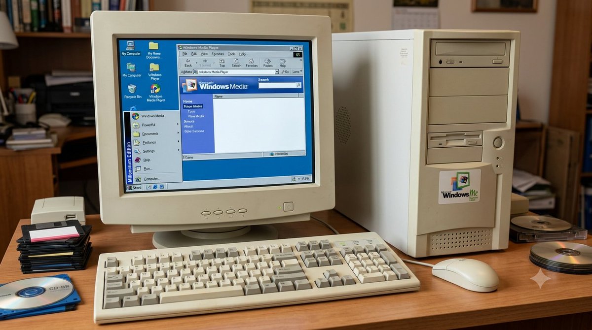 go_suv's tweet photo. 初めて買ったパソコンはNECのデスクトップで、WindowsMeでした
#初めて買ったパソコン
#WindowsMe https://t.co/VintYsE1Td