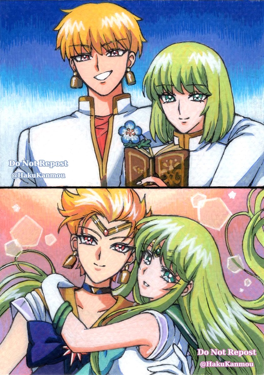 HakuKanmou's tweet photo. “ตัวแทนแห่ง Moon Cell จะลงทัณฑ์แกเอง!“ 
　　　
              🎀💛✨🌓✨💚🎀 https://t.co/N4KyRfPKRV