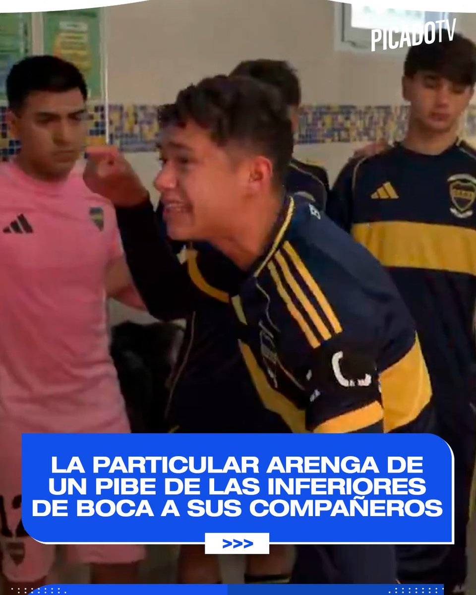 picadotv_'s tweet photo. "ESTE CLUB ME DA TODO" 🔵🟡

Atención a la arenga de este chico, que juega en las inferiores de Boca, para sus compañeros 👏 https://t.co/33F2K0gxCo