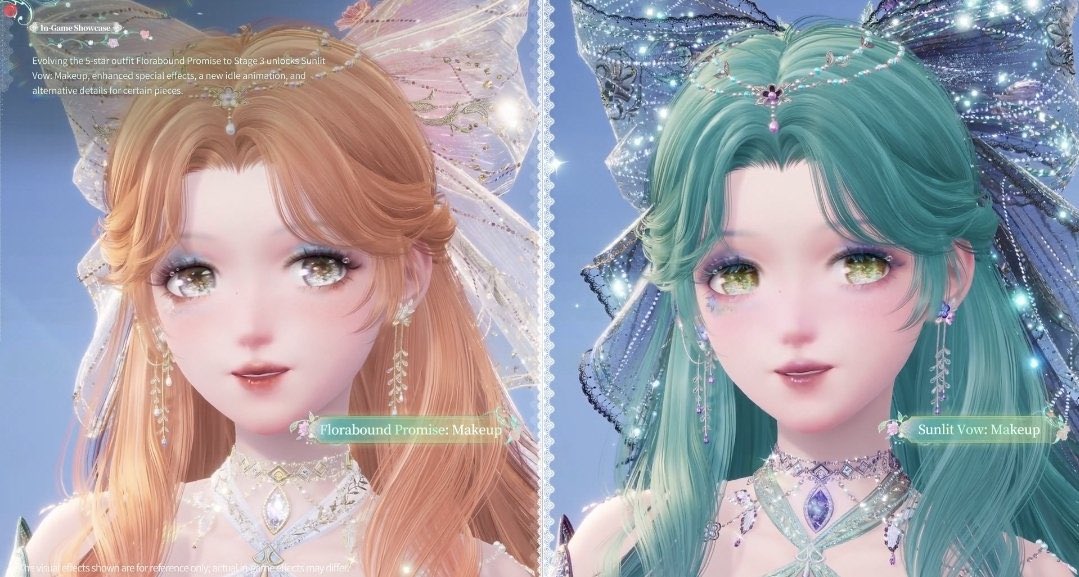 angelgabs01's tweet photo. ✨| Oque acharam da evolução da maquiagem? 

Achei a lente um verde bem diferente do que temos até agora dentro do jogo mais de resto é meio comum 🪽!!

#infinityniki https://t.co/7NY4BulCQ9