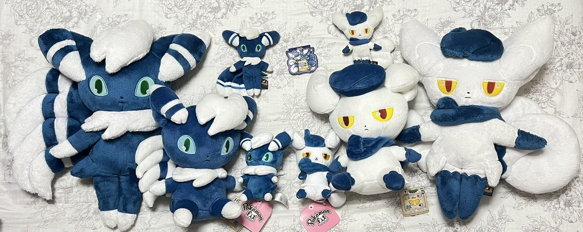 Glaceon_L0ve's tweet photo. ニャオニクスのオスの姿とメスの姿が揃ってる子達だけ集めてみたけど、やっぱり大きいね。 https://t.co/3g0Lt5Chlm