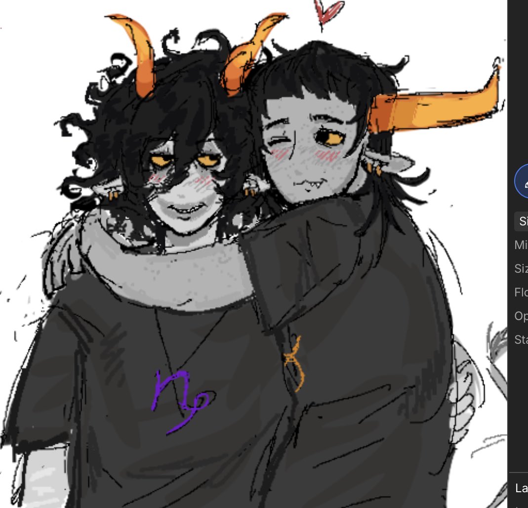 noatreal's tweet photo. cute couple and intimidating ghost girl #homestuck https://t.co/3qidffdXYK