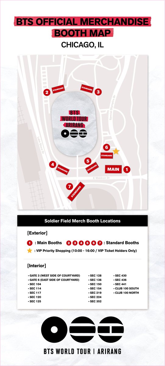HYBE_MERCH's tweet photo. [NOTICE] BTS WORLD TOUR ‘ARIRANG’ IN CHICAGO – Official Merchandise On-Site Sales &amp; Booth Information

📍https://t.co/jEx8GgU2VV

#방탄소년단 #BTS #BTS_WORLDTOUR_ARIRANG
#BTS_WORLDTOUR_ARIRANG_NA
#BTS_WORLDTOUR_ARIRANG_CHICAGO https://t.co/pdXe5SrYYr