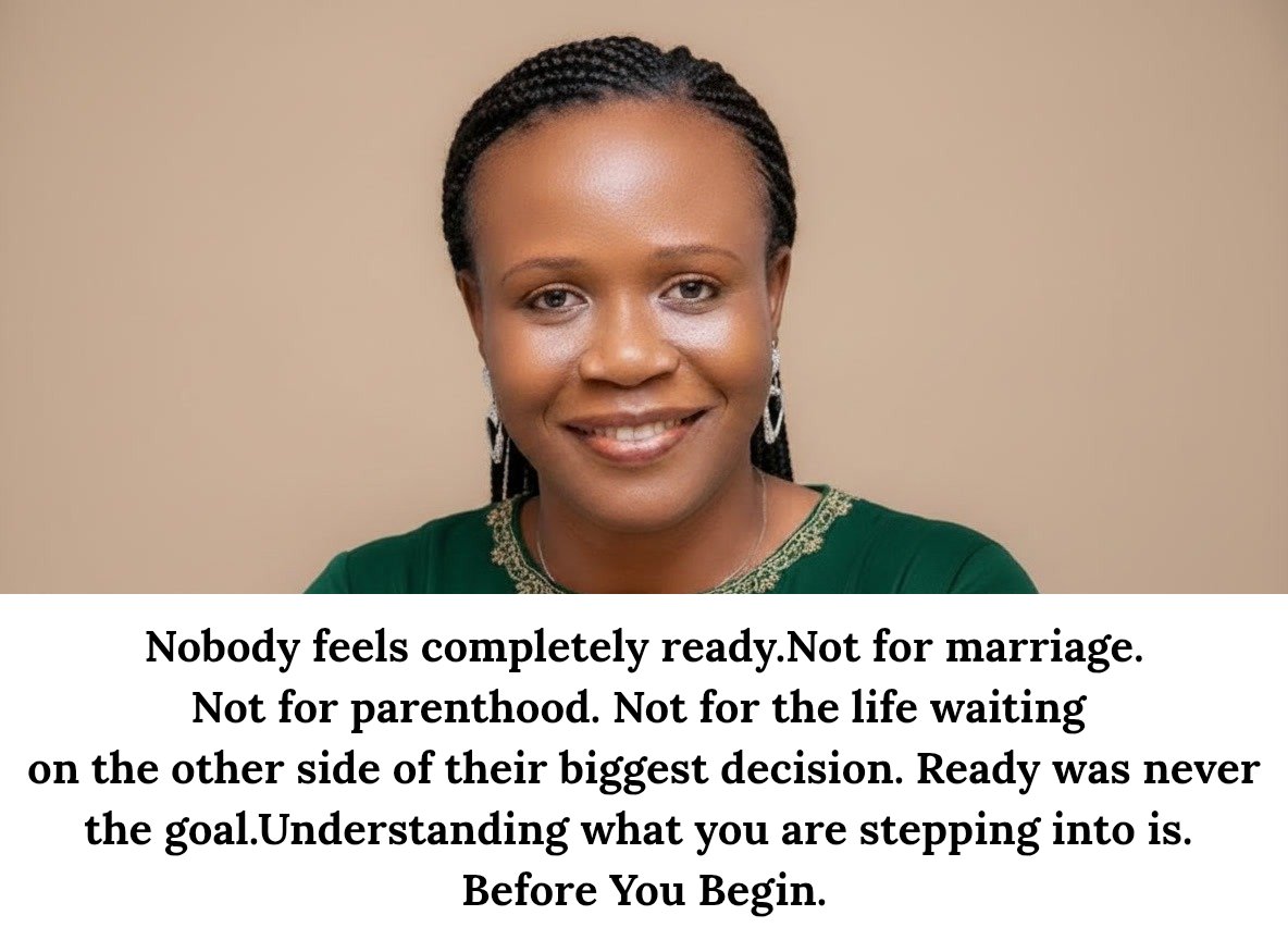 BYBwithMiriam's tweet photo. Nobody feels completely ready.
Not for marriage. Not for parenthood.
Not for the life waiting on the other side of their biggest decision. 
Ready was never the goal.
Understanding what you are stepping into is.
Before You Begin. https://t.co/ilqJl4PVhX