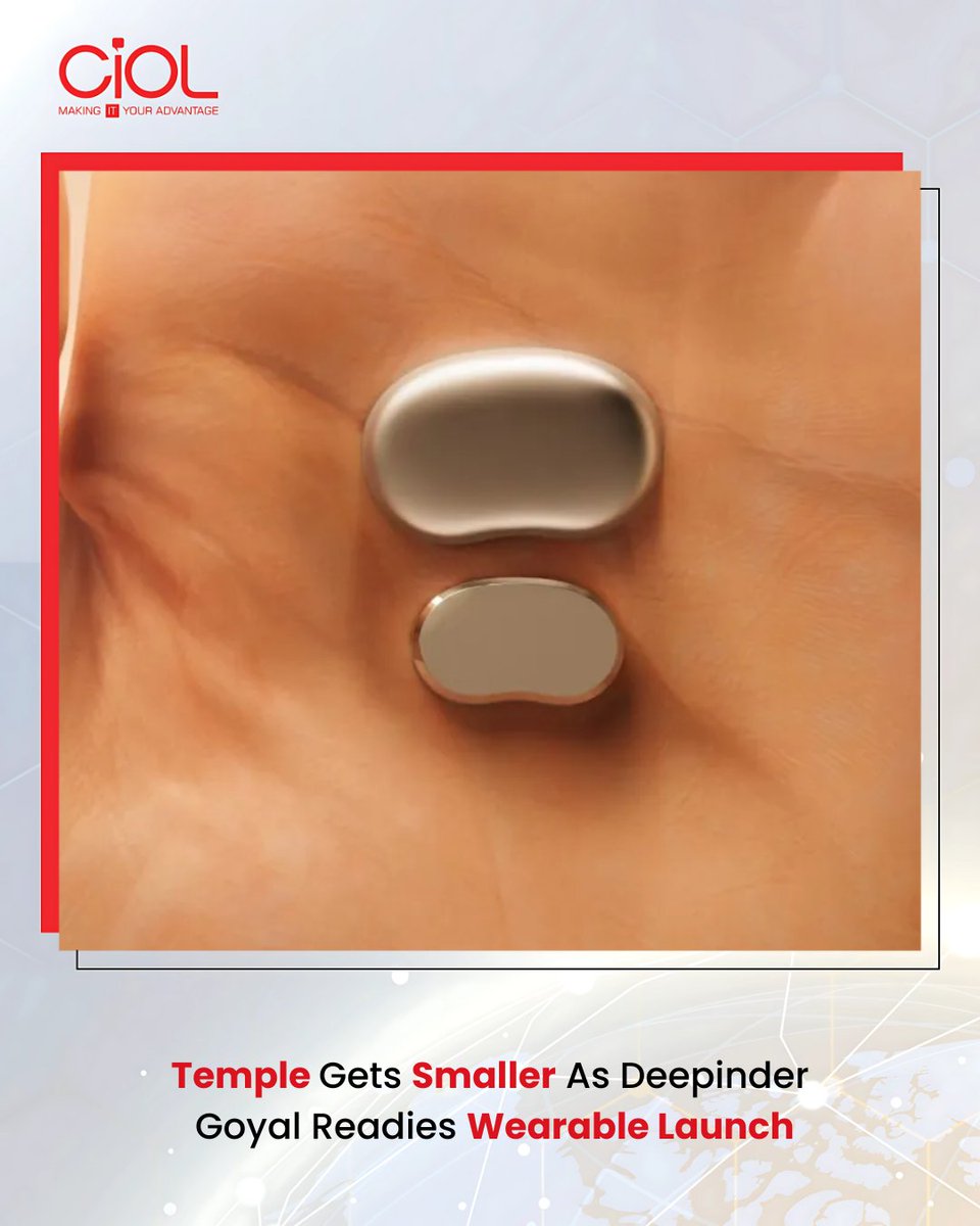 CiOL_News's tweet photo. Temple Shrinks as Goyal Readies Wearable Launch
Temple’s upcoming wearable, led by Deepinder Goyal, moving toward launch in smaller form. Designed to link longevity research consumer health tracking, device is expected to open pre‑orders soon
https://t.co/Fu9wwS8tra
#CIOL https://t.co/o2lKuyiynl
