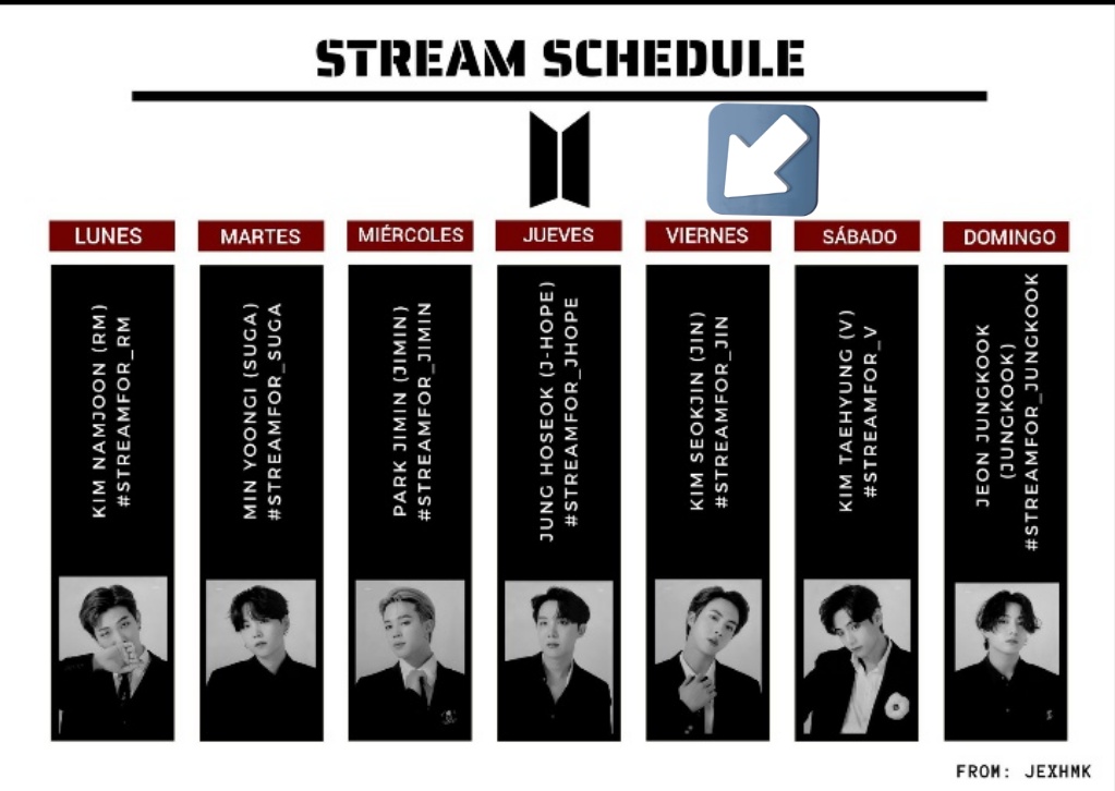 anpandove21's tweet photo. ༺ 🎧 ༻ | VIERNES - JIN

Conforme a la agenda de streaming, el día de hoy ARMY concentra su apoyo en los proyectos de JIN. Contribuyamos al crecimiento de reproducciones &amp; visualizaciones en las diversas plataformas y servicios de streaming.

#BTS #방탄소년단 #JIN #진 https://t.co/cuNPwSBFFv