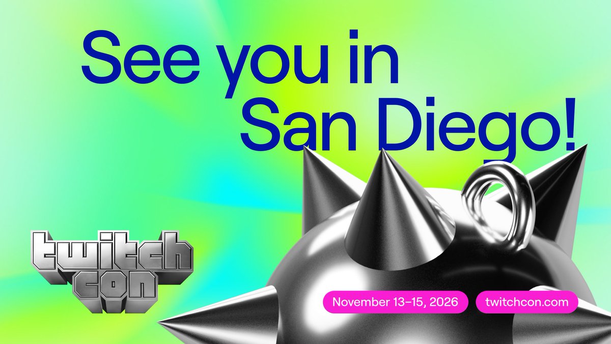 CodexSaber's tweet photo. See you in San Diego!
TwitchCon 2026 is officially booked, and I’m ready to make the trip worth it.
Time to get back behind the mic and start streaming again.
#TwitchCon https://t.co/fBwX8F1YsM