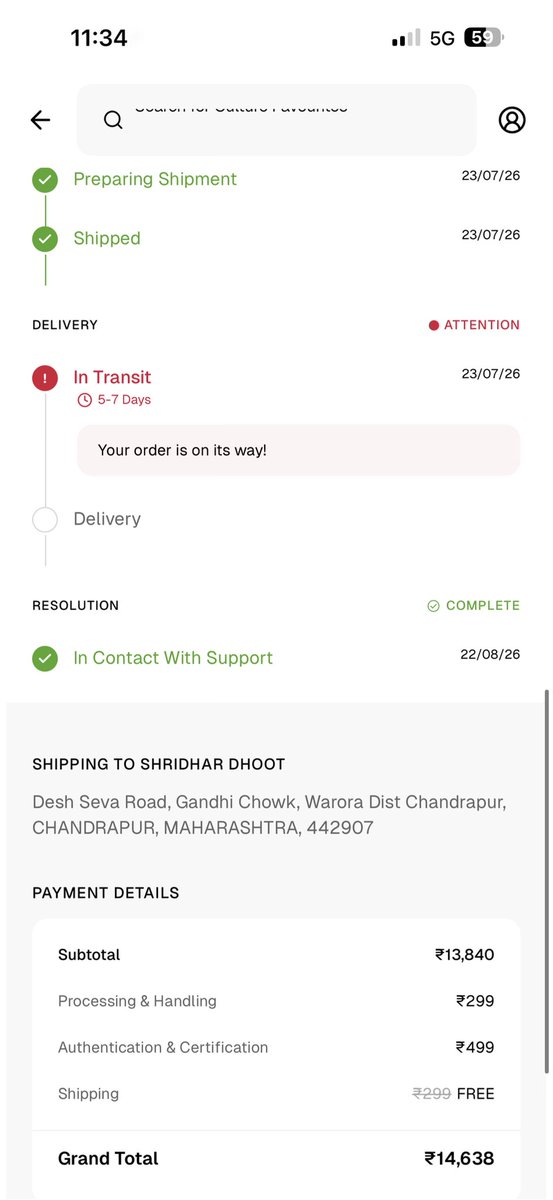 ShridharDhoot's tweet photo. Despite repeated follow-ups, there has been no meaningful update. For a Shark Tank-backed platform, this level of customer handling raises serious concerns about transparency and integrity. Please look into this and help resolve the issue. Attaching all screenshots for the issue. https://t.co/MXWtXIrxYM