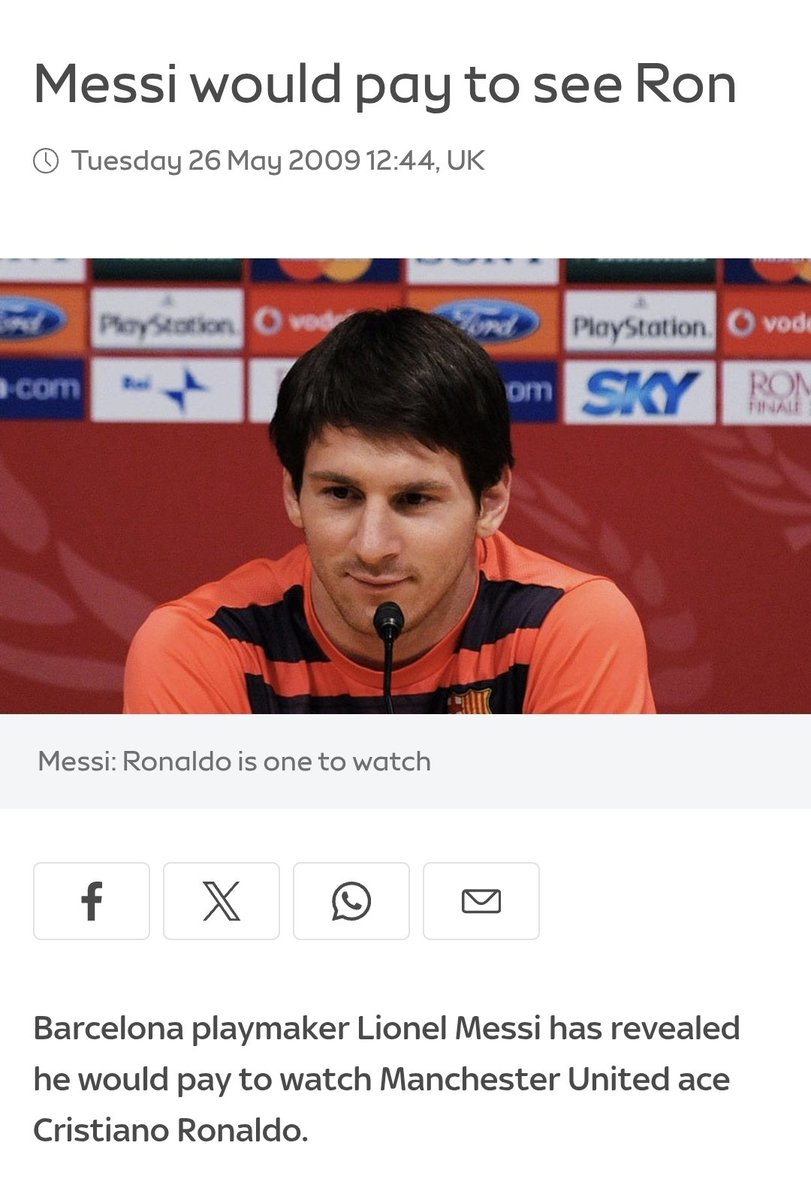 thee_ovie's tweet photo. MSN on Cristiano Ronaldo.

Before the rivalry, there was nothing but respect and admiration for the GOAT. 👑🐐 https://t.co/yCaHnUV61h