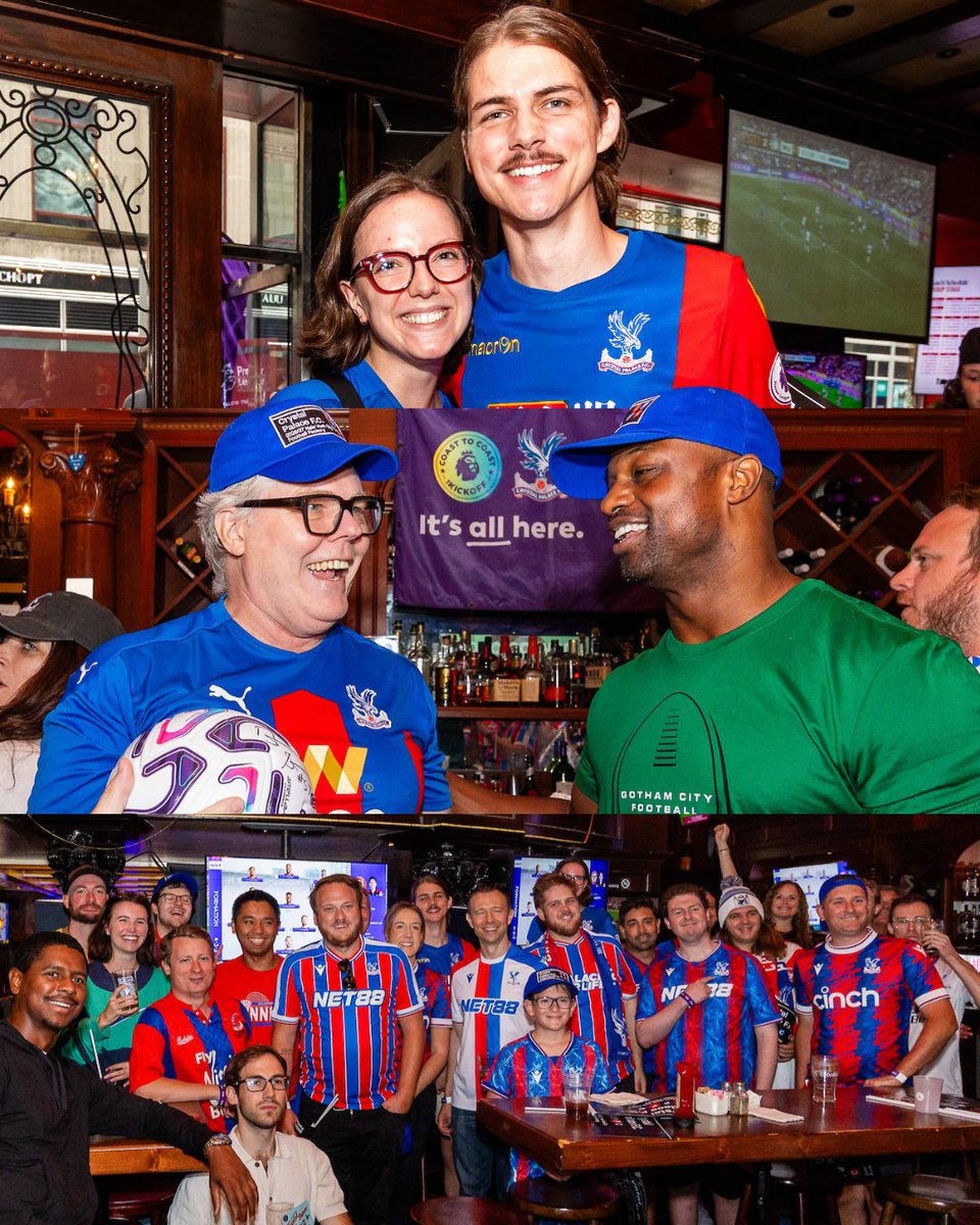 CPFC's tweet photo. Eagles in America 🇺🇸🦅

Not the result we wanted, but it was great to meet all of you at @PLinUSA Coast to Coast in collaboration with @nyjets ❤️💙 https://t.co/n819HhEHj7