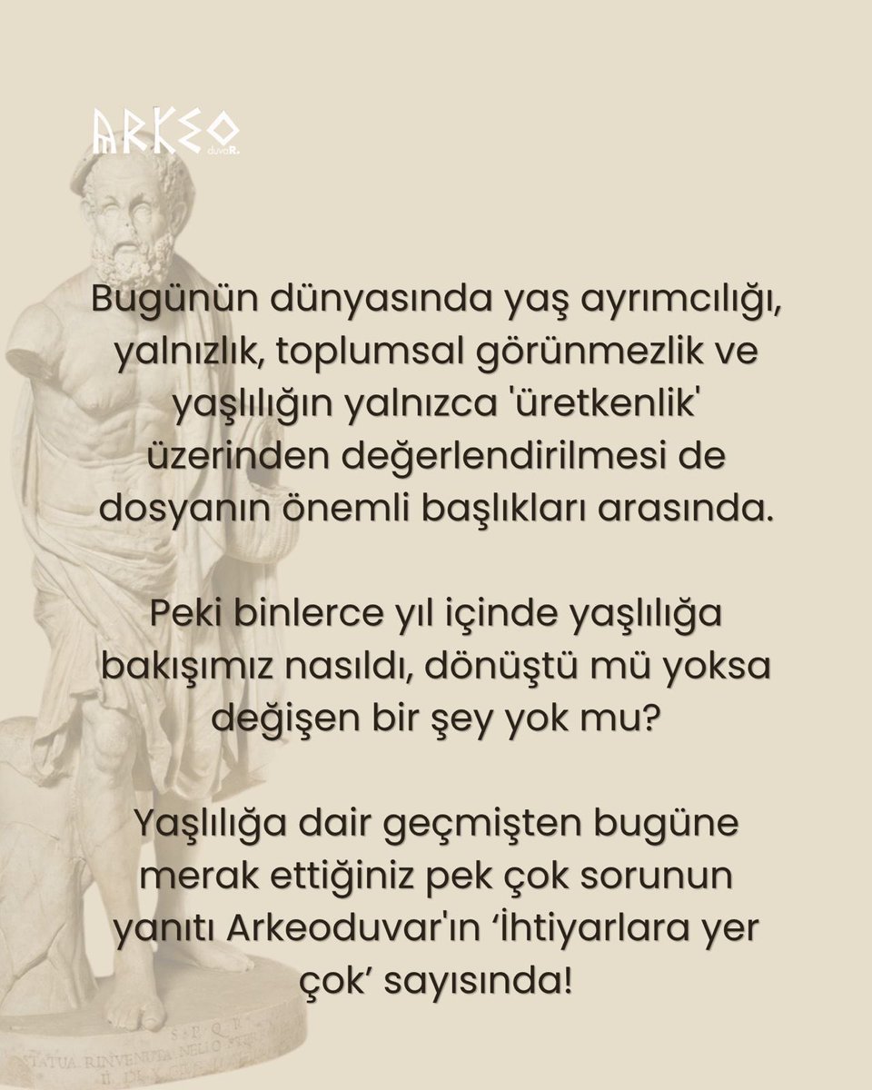 arkeo_duvar's tweet photo. “İhtiyarlara Yer Çok!”

📣 Arkeo Duvar, yaşlılık temalı yeni sayısı ile YARIN yayında!

Abone olmayı unutmayın ⤵️
https://t.co/O6FnWtUm10 https://t.co/X68iCbhbDL