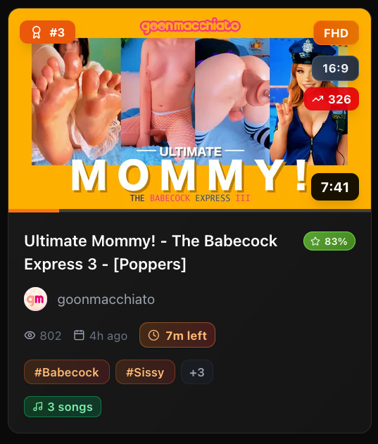 GoonMacchiato's tweet photo. Ultimate Mommy! - The Babecock Express 3 is now live on PMVhaven (Finally after 48 hours).

https://t.co/hxUdzxMZd0 https://t.co/wmbfrRm8UN