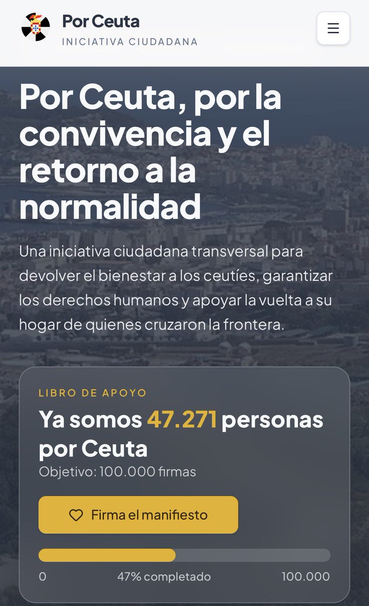 rosadiezglez's tweet photo. ¡ Vamos a por cien mil! ¡Por vuestros compatriotas ceutíes, por sus derechos, por su  ( y nuestra) libertad! https://t.co/xj6tEBAlhD https://t.co/arZP02Y4yT