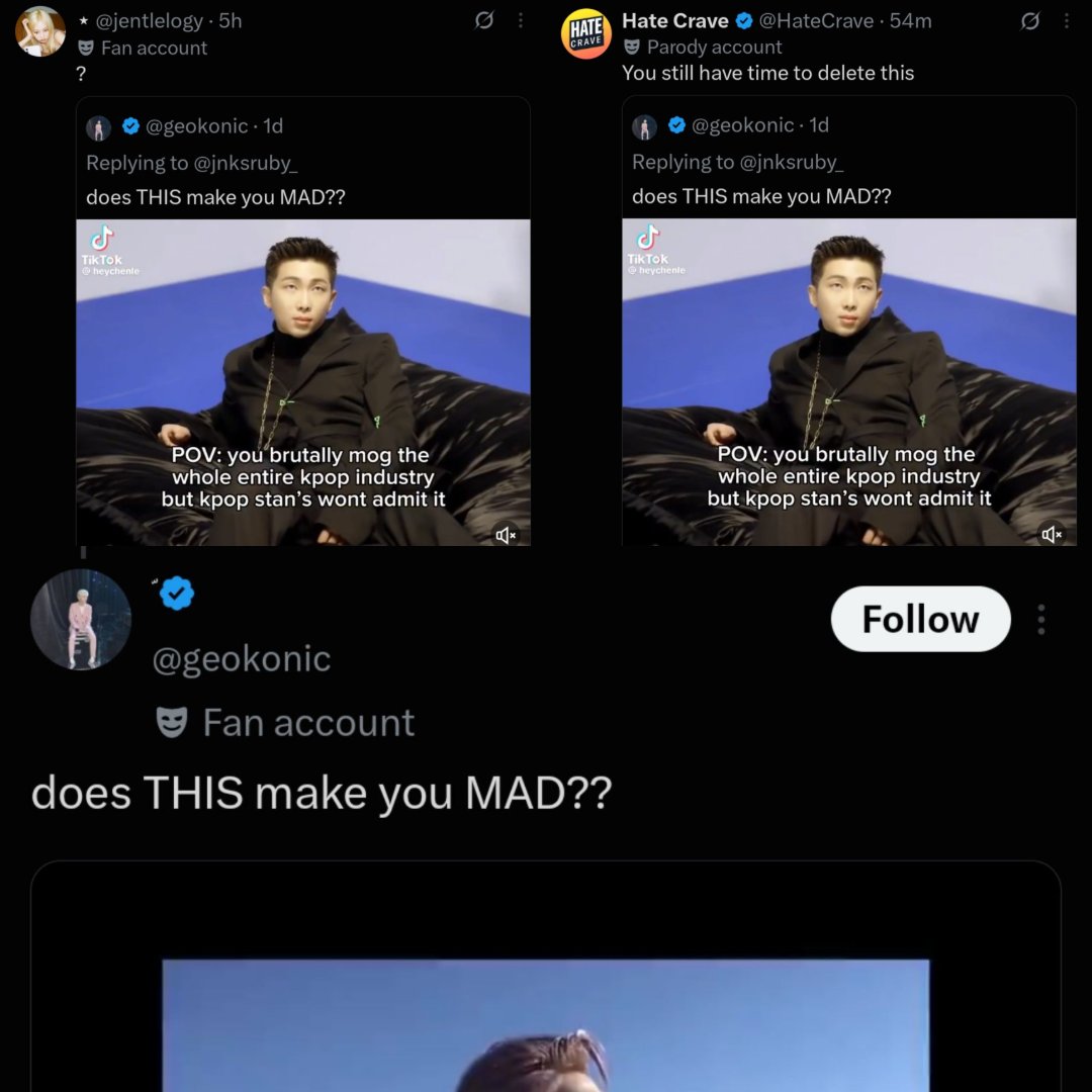 BTSPROTECT07's tweet photo. @/geokonic has been setting up tannies since a long time. please report them along with @/rapmonster67.

report under H4TE and SP4M. (drop ss after reporting)

https://t.co/hU207hNKSP
https://t.co/JAZ4QTH4ks https://t.co/KMS6da7Ihh