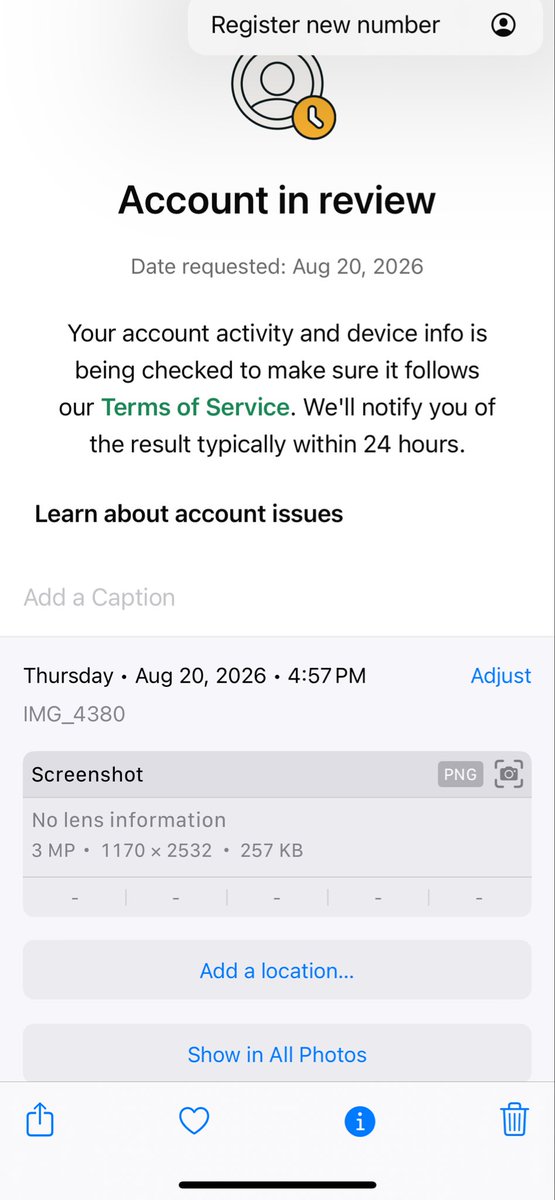 meet1597's tweet photo. @WhatsApp @Meta 

My account  AGAIN been banned/placed under review this is now the 8th time. And No reason has been stated. and Help Center requests have received no meaningful response. And your Ai chat agent is most useless thing on this planet earth faced 30k $ loss https://t.co/sE7YNX9Qr0