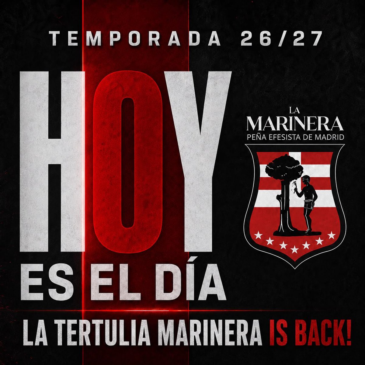 LaMarineraEfese's tweet photo. ¡HOY ES EL DÍA!
⚫️⚪️ LA TERTULIA MARINERA IS BACK! ⚪️⚫️
La Peña Efesista de Madrid vuelve con su tertulia dedicada al FC Cartagena: actualidad, análisis, opinión y sentimiento albinegro.
📅 Lunes 24
🕗 20:00 h
¡Te esperamos!
#FCCartagena #Efese #LaTertuliaMarinera https://t.co/af4rrJr3nV