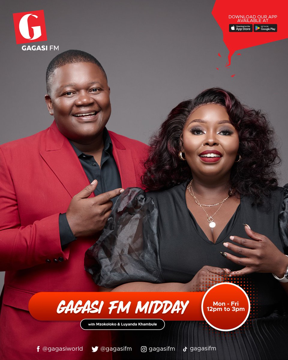 gagasifm's tweet photo. Take a mandatory breather from the office hustle and let the city's finest voices manage your afternoon routine. 

Mzokoloko and Luyanda Khambule are on duty to deliver the unscripted energy needed to keep your spirit active until the sunset commute. 

Experience the authentic rhythm of our land designed for your street-smart lifestyle. 🎧💪

☎️: 0861596596
📱: Send a Voice Note via our Mobile App
🌐: Stream online: https://t.co/2t6dvpbv7w
📲: Listen via the Gagasi FM App

#GagasiFMMiddays
#GagasiFM
#TheSoundOfKZN