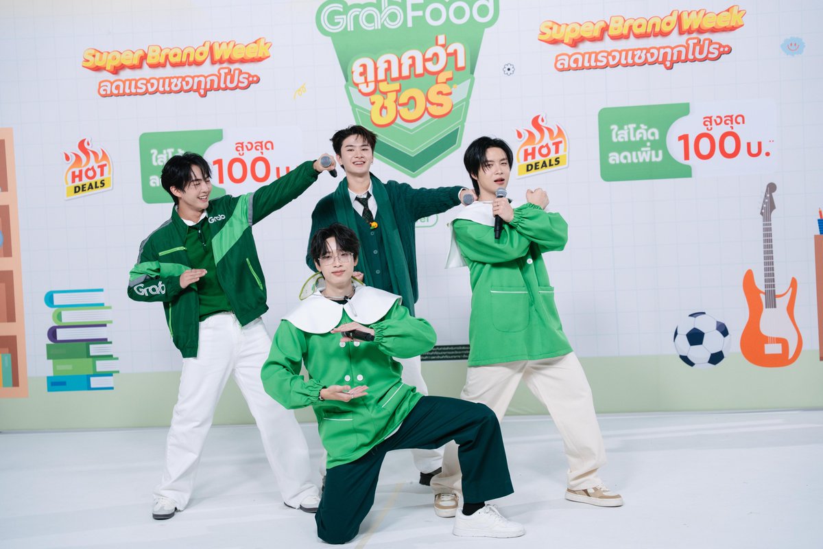GrabTH's tweet photo. พี่แกร็บขอขอบคุณน้อง ๆ จาก #BUSbecauseofyouishine HEART - THAI - NEX - JUNGT ที่มามอบเสียงหัวเราะ ความสนุก และความสดใสให้ทุก ๆ คนในไลฟ์ GrabFood ถูกกว่าชัวร์* x  BUS เปิด Campus คุ้มกับรุ่���พี่ตัวท็อป 💚 มาก ๆ เลยนะค้าบบ

ขอบคุณชาว BEUS ที่น่ารักทุกคน สำหรับทุกการสนับสนุน อีกทั้งยังมาเล่น มาพูดคุยกับพี่แกร็บมากเลย🫶🏻 หากทำเรื่องผิดพลาดประการใดไป พี่แกร็บขออภัยจากใจจริงไว้ ณ ที่นี้ด้วยครับ 🥹
ชอบช่วงไหนในไลฟ์ อย่าลืมมาแชร์ให้พี่แกร็บดูด้วยยย ตอนเล่นเกมคือวุ่นวายมากก ชอบบ ทุกคนเก่งกับหัวไวกันมั่กก เริ่ดด 555555

ไลฟ์ต่อไปจะเป็นใคร อย่าลืมติดตามได้ที่ GrabTH ได้ทุกช่องทางน้า

GRABFOOD X BUS
#GrabFoodถูกกว่าชัวร์xBUS
#ไทยช่วยไทยพลัสเลือกGrab