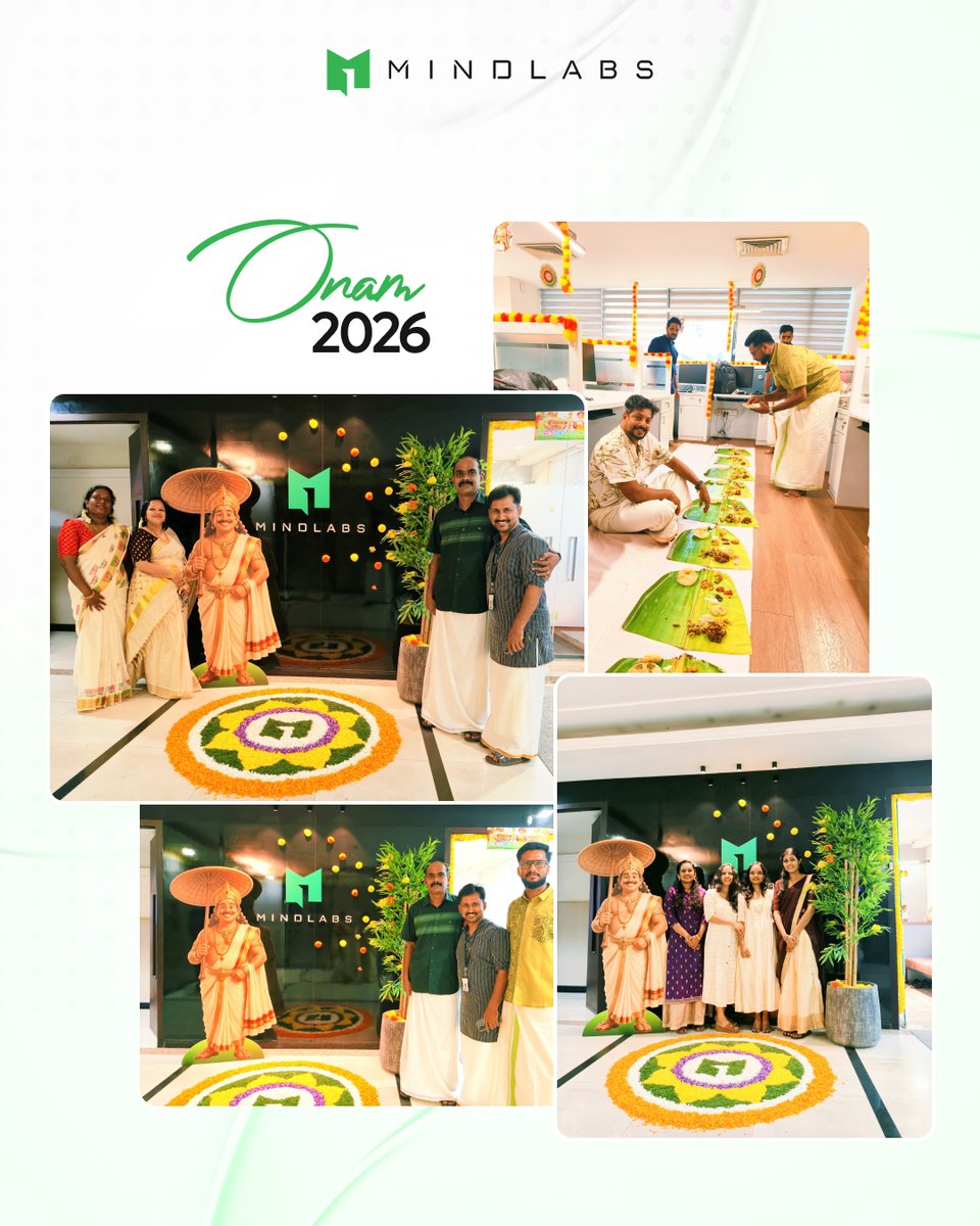 mindLabssystems's tweet photo. A DAY TO REMEMBER. ❤️

From laughter that filled the room
to moments we shared together,
our Onam celebration was all about
happiness, togetherness, and making memories.
Happy Onam from all of us at MindLabs! 

🌐https://t.co/N4YPSvzDDi
#Onam #Mindlabs https://t.co/VfK1EzxJQk