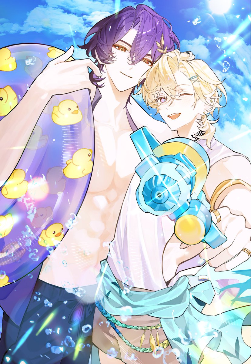 1owo_owo1's tweet photo. Summer!🌊🌊
#理砂 #SummerWaveWasters #ratiorine #レイチュリ https://t.co/4FJ2kOc9Tv