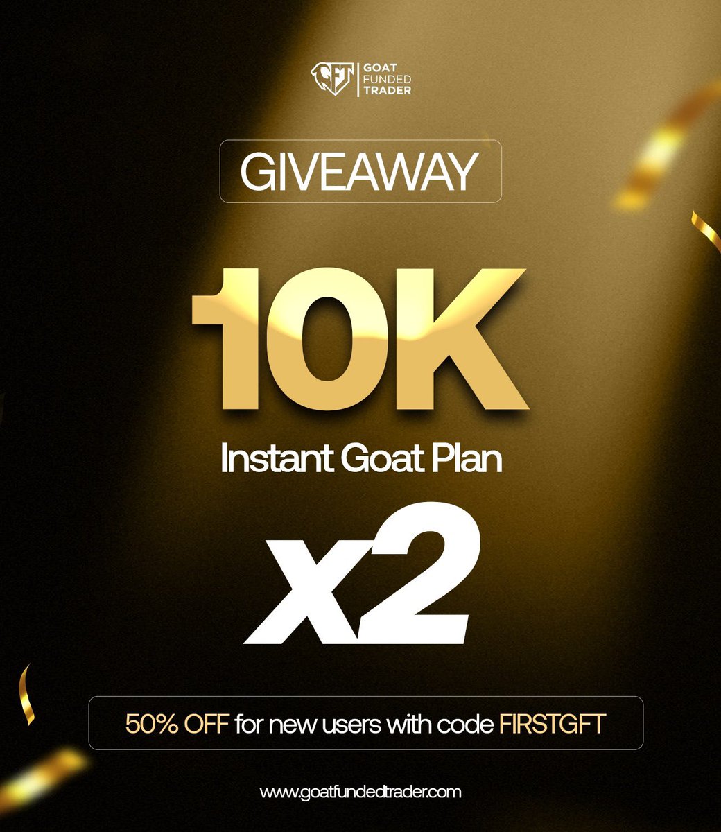 propwatchmedia's tweet photo. 🚨 $20,000 GIVEAWAY IS LIVE 🚨

We’re celebrating 2,000 followers with something special.

We’ve teamed up with @GoatFunded to give 2 traders the opportunity to win:

🏆 2 x 10,000 Instant Goat Plan.

How to enter:

✅ Follow @propwatchmedia , @GoatFunded & @EdwardXLreal 

✅ Like this post

✅ Repost & Quote this post

✅Comment “GOAT” + tell us why you want the account

✅ Join our Discord Server - https://t.co/NPVzmBSuVq

All rules must be followed.

🏆2 winners will each receive a $10,000
Instant Goat Account.

The most engaging entries may receive additional attention during the selection process.

Good luck to everyone.🚀🐐