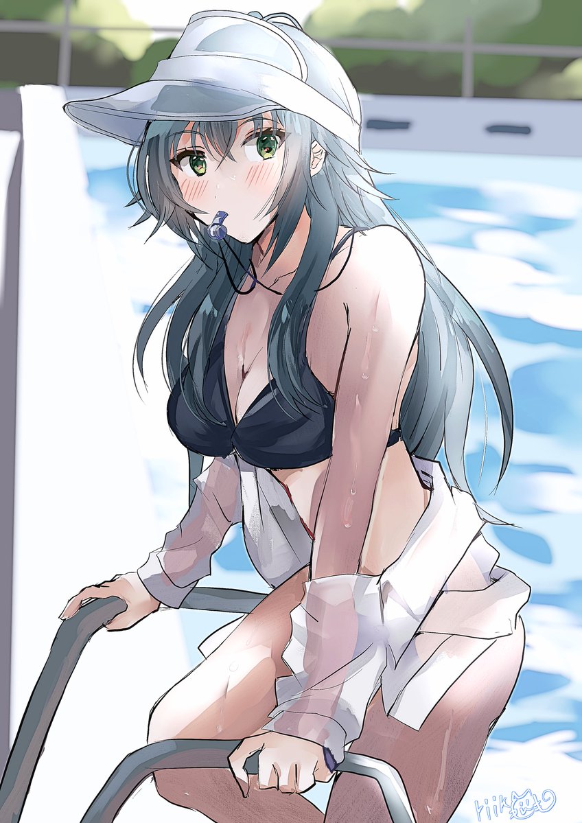 riiko0118's tweet photo. プール監視員手毬 https://t.co/MhRrErdjPT