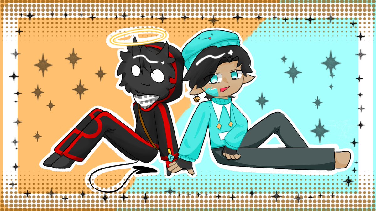 Reid_ovo's tweet photo. 我们背对背坐着（？
#skephalo #mcyt #skeppy #badboyhalo https://t.co/sHtWN7Ew9U