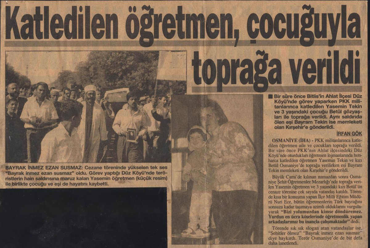 ColpanUbir's tweet photo. @GokhanYavuz62 @canitti bütün tarihinde kadın,çocuk,öğretmen katletmek olan bir terör örgütü için af çıkıyor,bunu allamak pullamakta yine öğretmene kalıyor normal mi?istiklal marşı okuttu diye işkence dilerek öldürülen öğretmenlerimiz var,8 aylık hamileyken kurşuna dizilen Yasemin öğretmenimiz var... https://t.co/jKzQcGRd3v