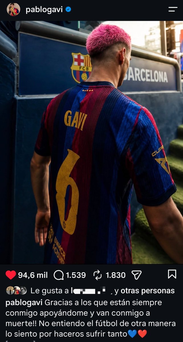 luvsfcb's tweet photo. "No entiendo el fútbol de otra manera lo siento por haceros sufrir tanto"

pablogavi, nosotros no te entenderíamos sino jugases de esa manera, eres garra, entrega y corazón...ánimo mi kamikaze https://t.co/Reu8Lzb7kj