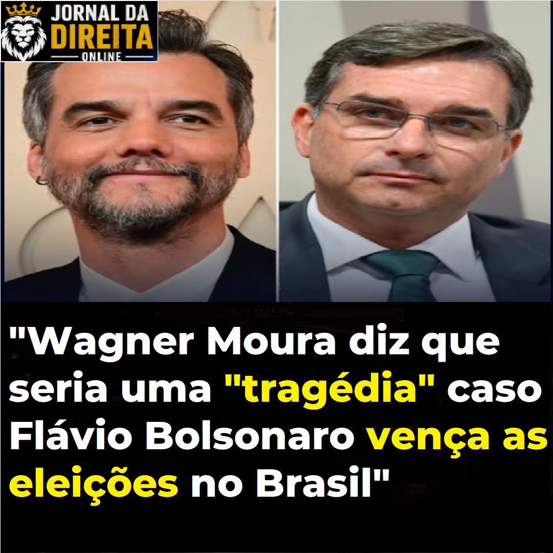 JornalBrasilOn2's tweet photo. Ao ser questionado sobre o que mais o preocupava no Brasil atual, o ator respondeu que uma eventual eleição do senador Flávio Bolsonaro à Presidência da República "seria uma tragédia". https://t.co/vCghy9Xvgq