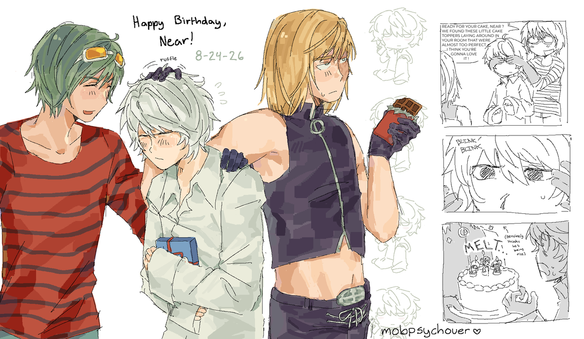 mobpsychover's tweet photo. happy birthday near ! 🧩🎉 #DeathNote #near https://t.co/xd2hOe9mck