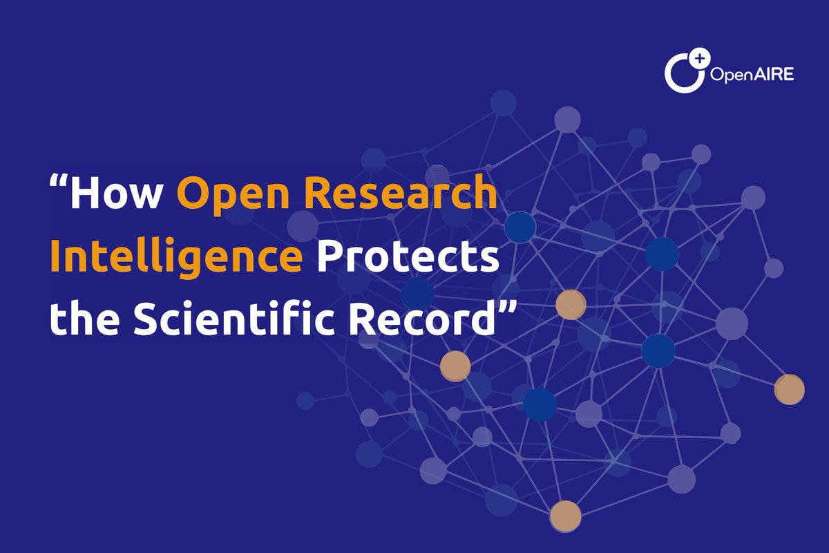 OpenAIRE_eu's tweet photo. What happens when unreliable research enters the scientific record and starts shaping what comes next?

Our latest article explores how Open Science and Open Research Intelligence can help protect the scientific record, and why open metadata, provenance, and transparent research infrastructures matter for keeping research trustworthy and accountable.

🔗 Read the article: https://t.co/3ueZWgm0Gt